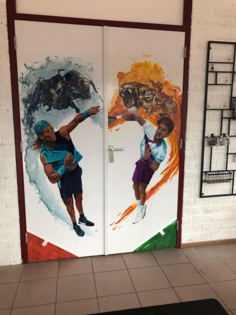 Het pronkstuk in het jeugdhonk, Nadal en Federer ❤️dank aan Jan Paul!