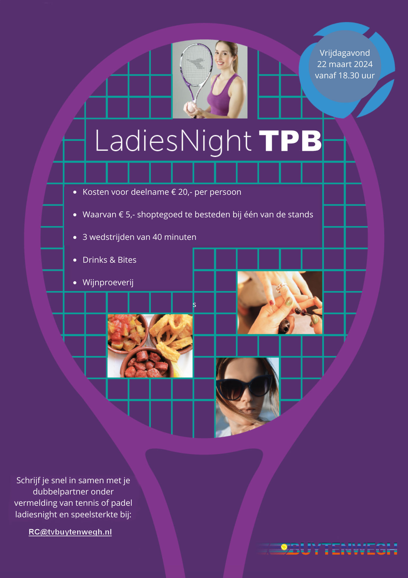 LADIES NIGHT op vrijdagavond 22 maart